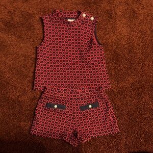 Janie and Jack Red and Navy Kids Matching Set